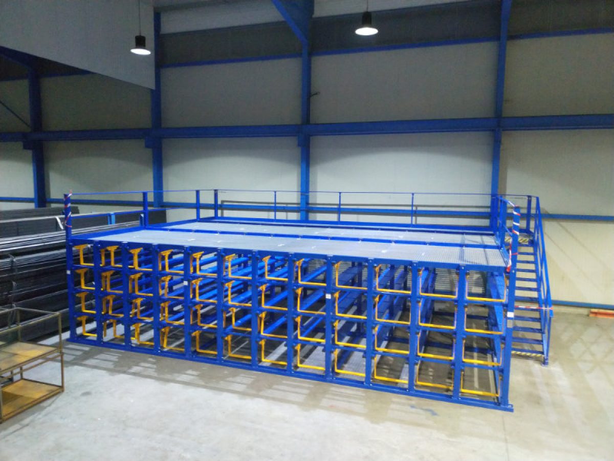 Sistema de almacenamiento de perfiles largos